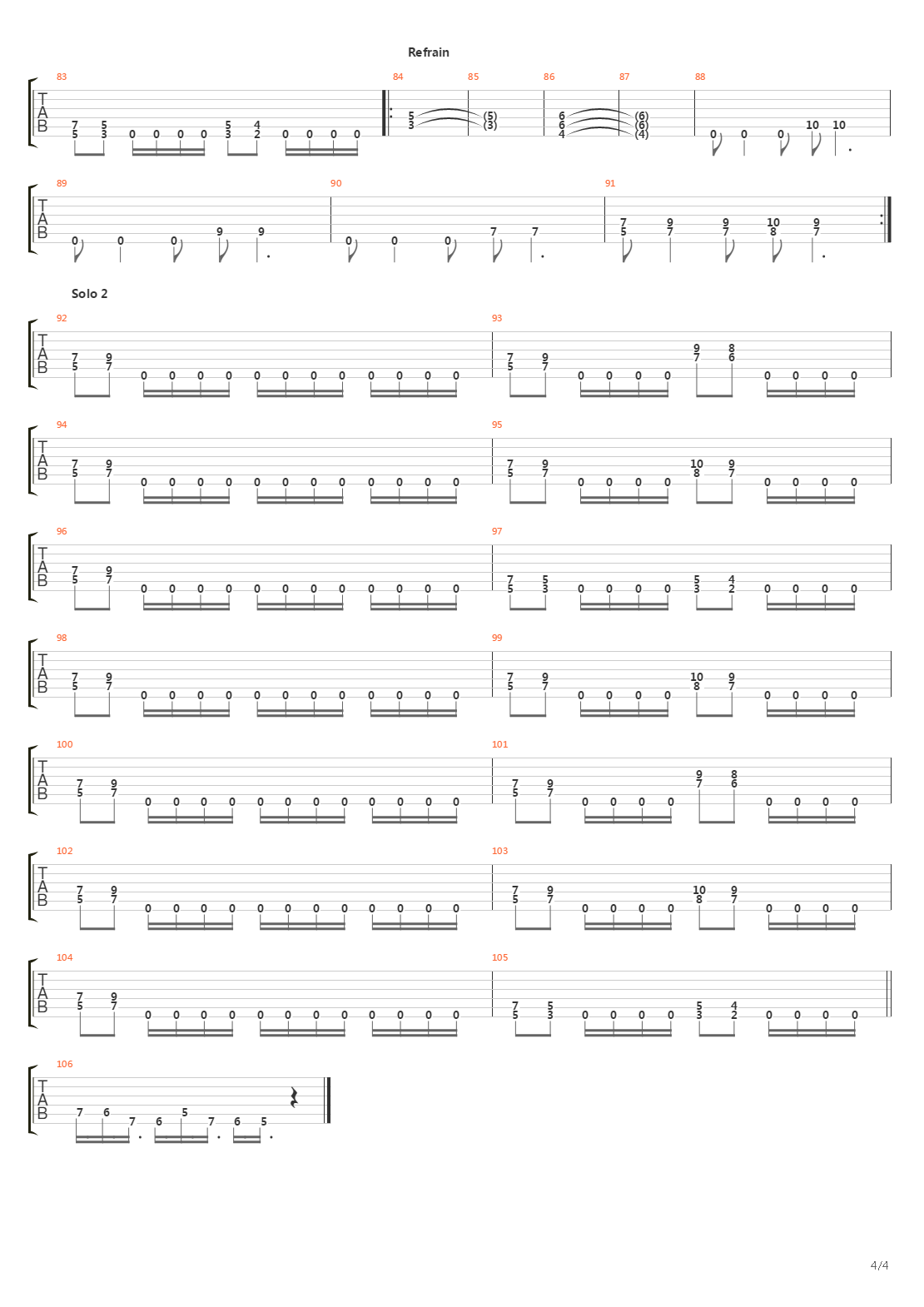 The Race吉他谱