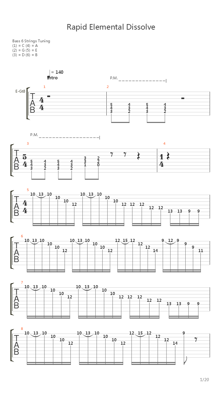 Rapid Elemental Dissolve吉他谱