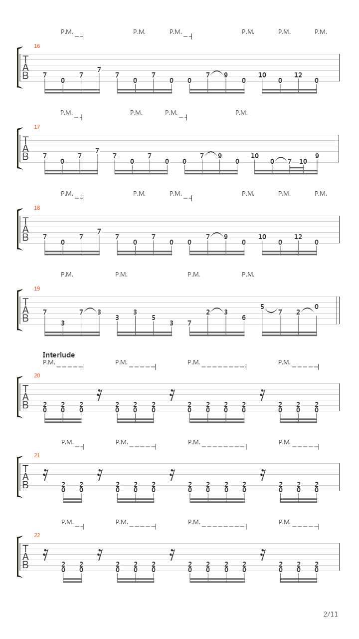 Parallels吉他谱