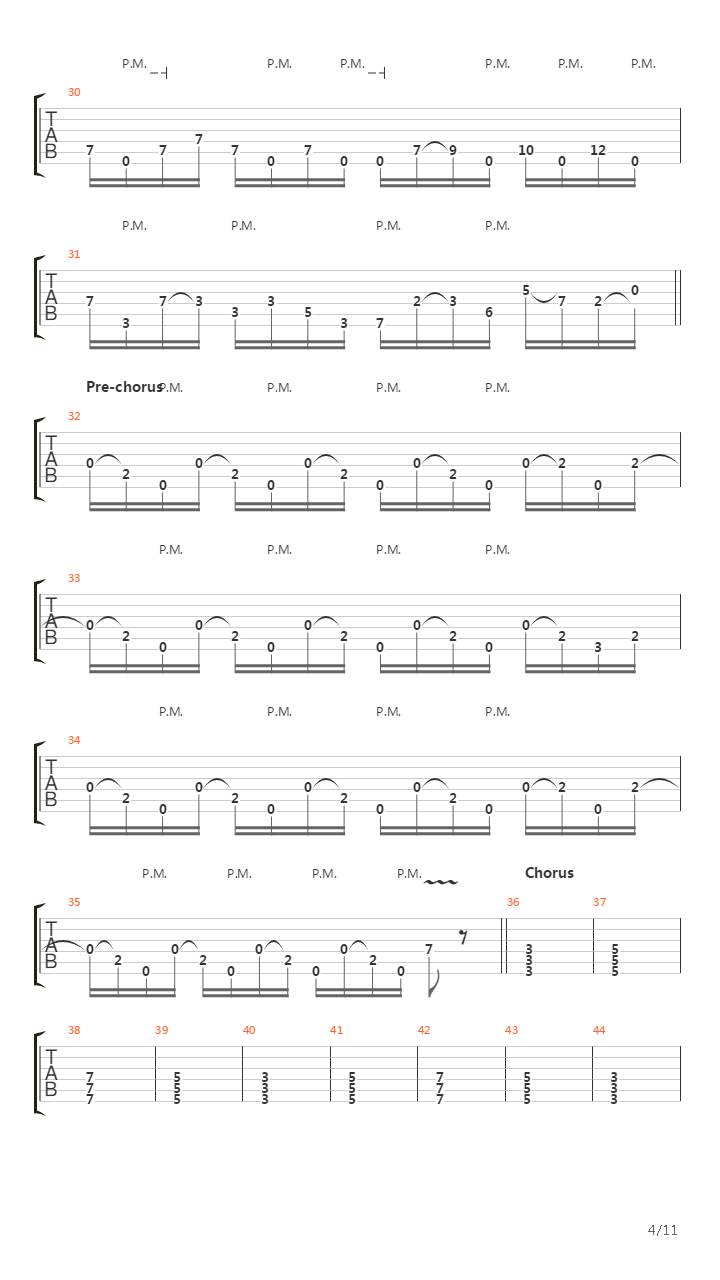 Parallels吉他谱