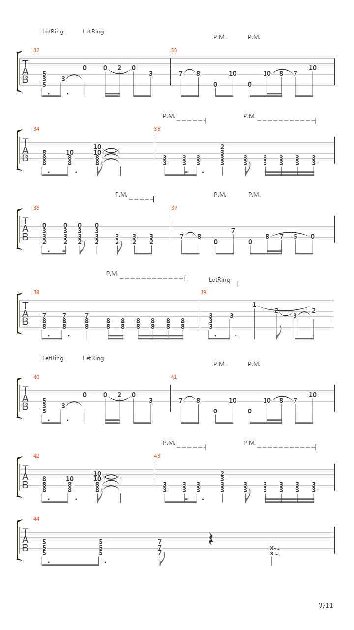 Float吉他谱