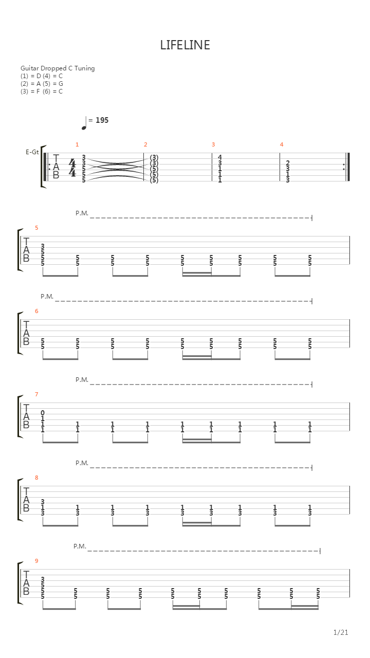 Lifeline吉他谱