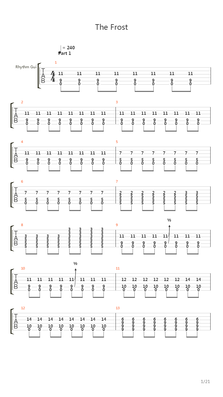 The Frost吉他谱