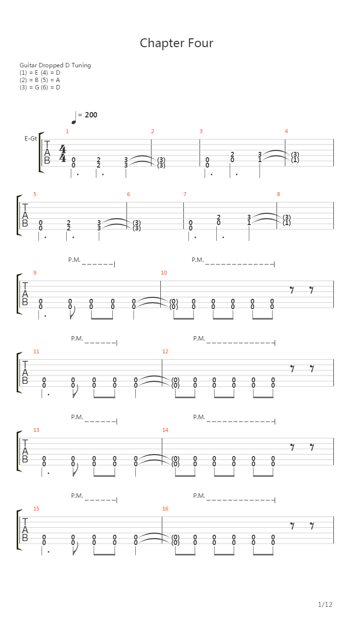 Chapter Four吉他谱