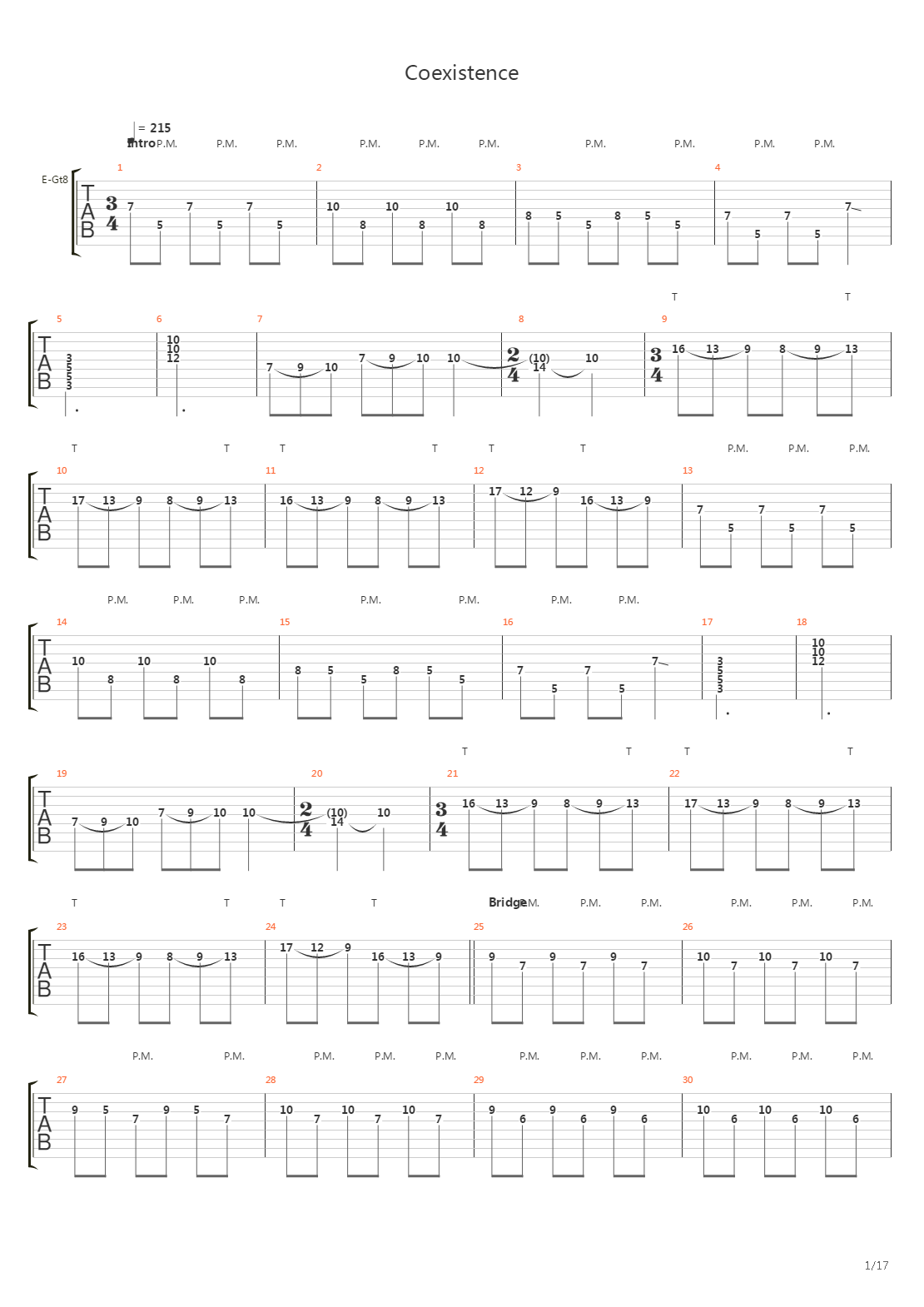 Coexistence吉他谱