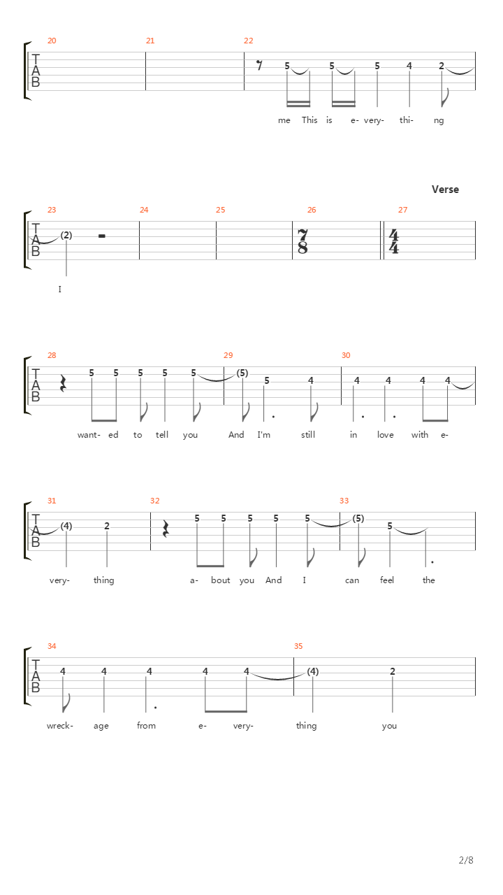 Lines In The Sand吉他谱