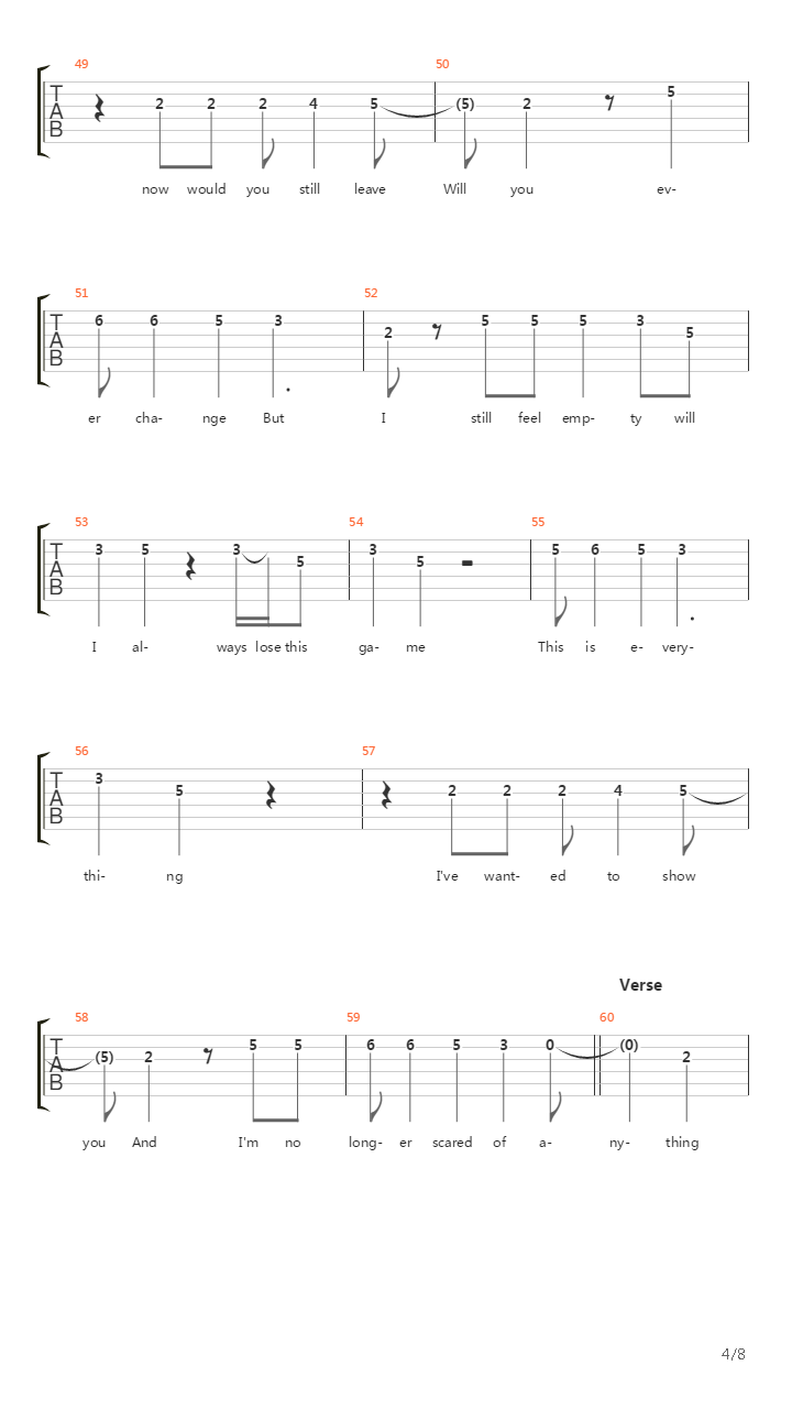 Lines In The Sand吉他谱