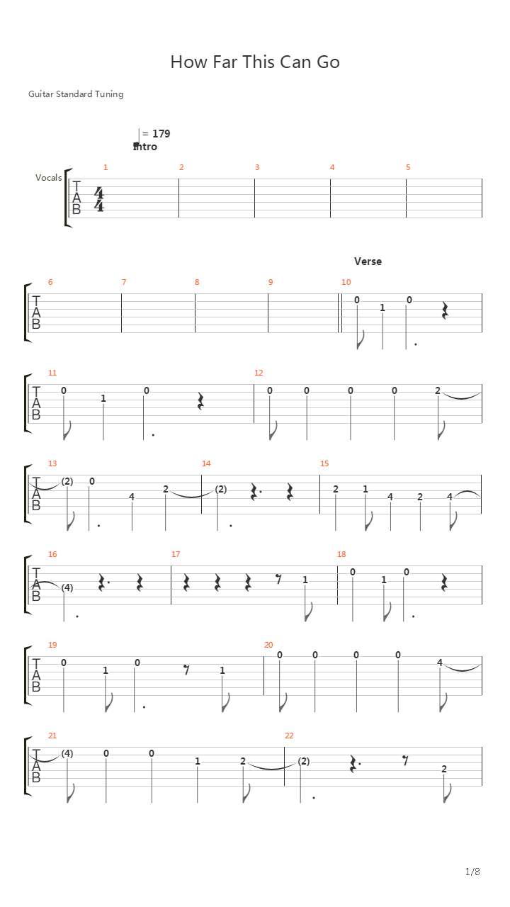 How Far This Can Go吉他谱