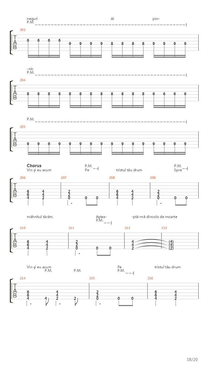 Asteapta-Ma Dincolo De Moarte吉他谱