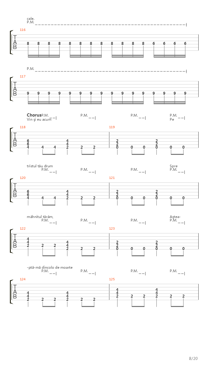 Asteapta-Ma Dincolo De Moarte吉他谱