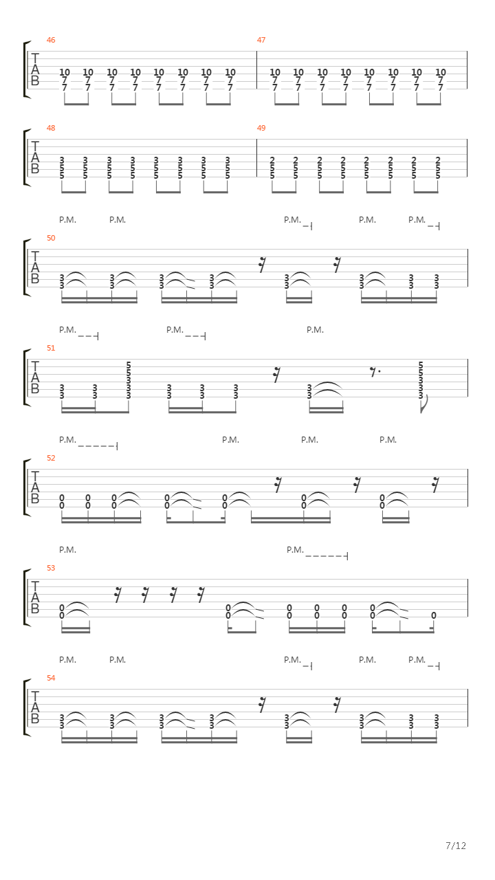 Echoes吉他谱
