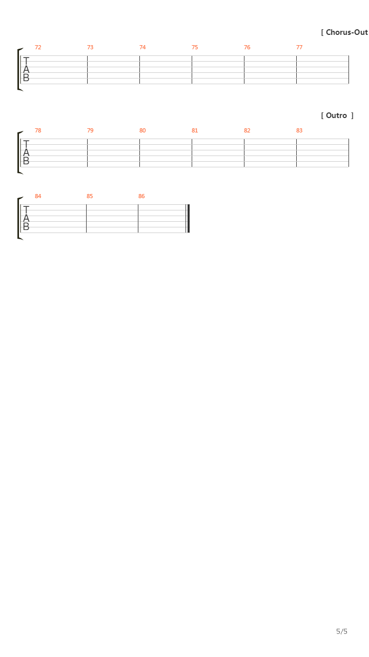 Pulsar吉他谱