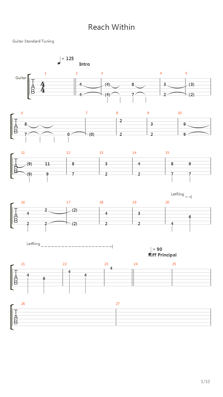 Reach Within吉他谱
