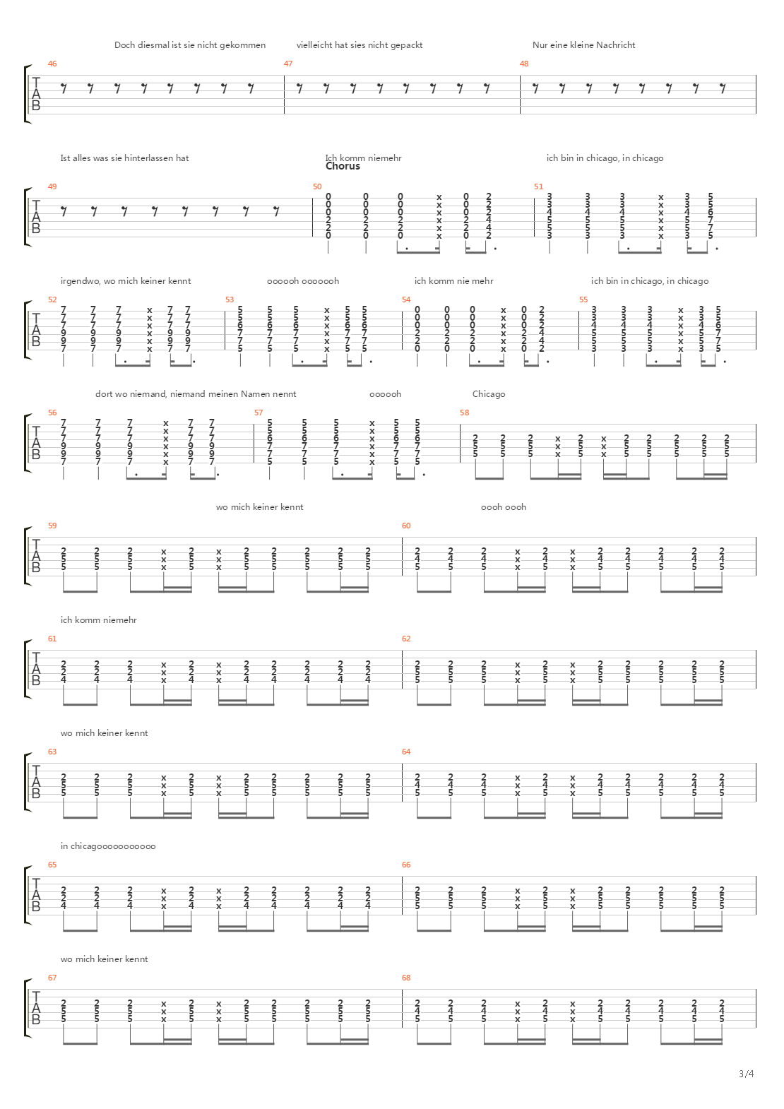Chicago吉他谱