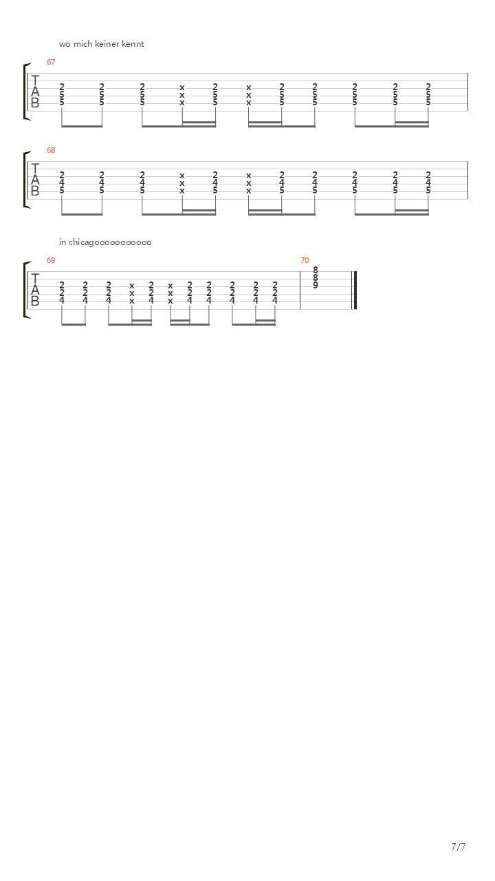 Chicago吉他谱