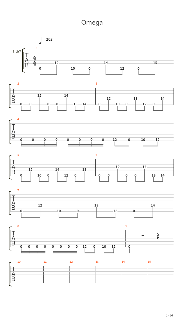 Omega吉他谱