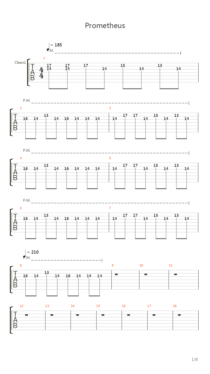 Prometheus吉他谱