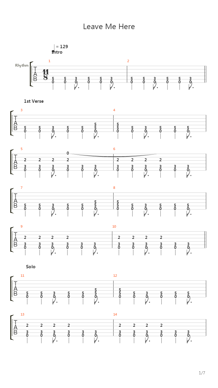 Leave Me Here吉他谱