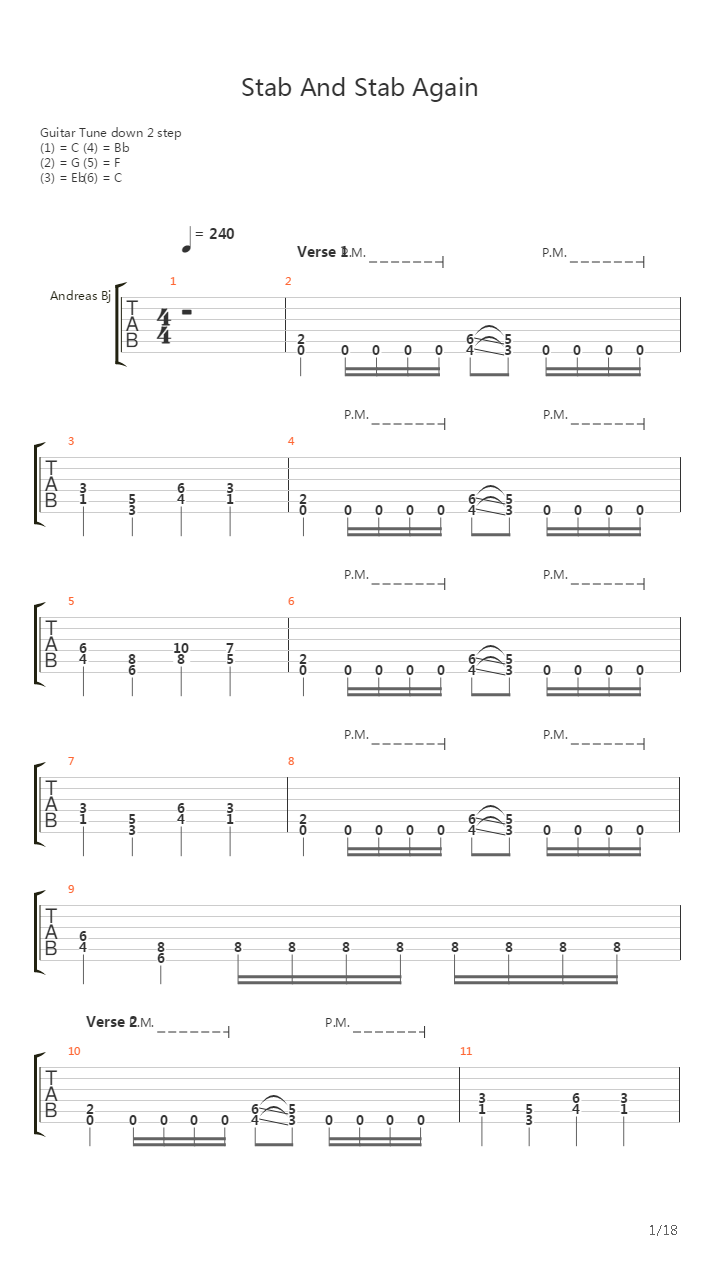 Stab And Stab Again吉他谱