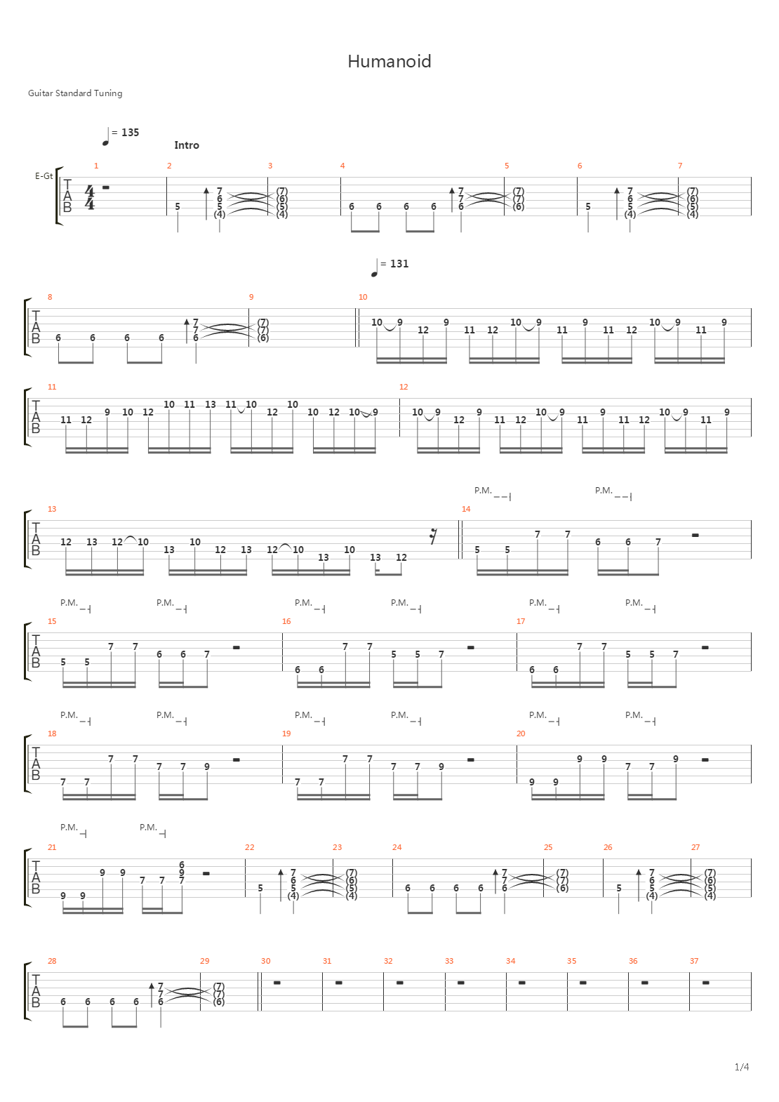 Humanoid吉他谱