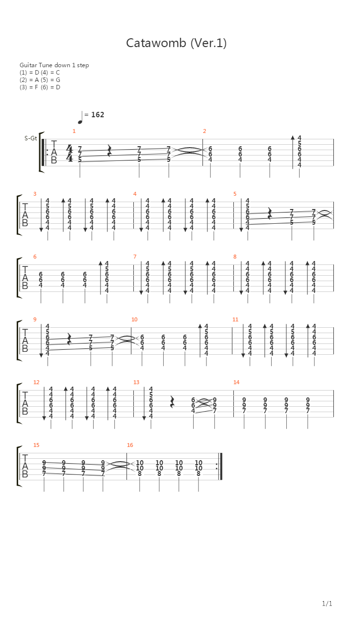 Catawomb吉他谱