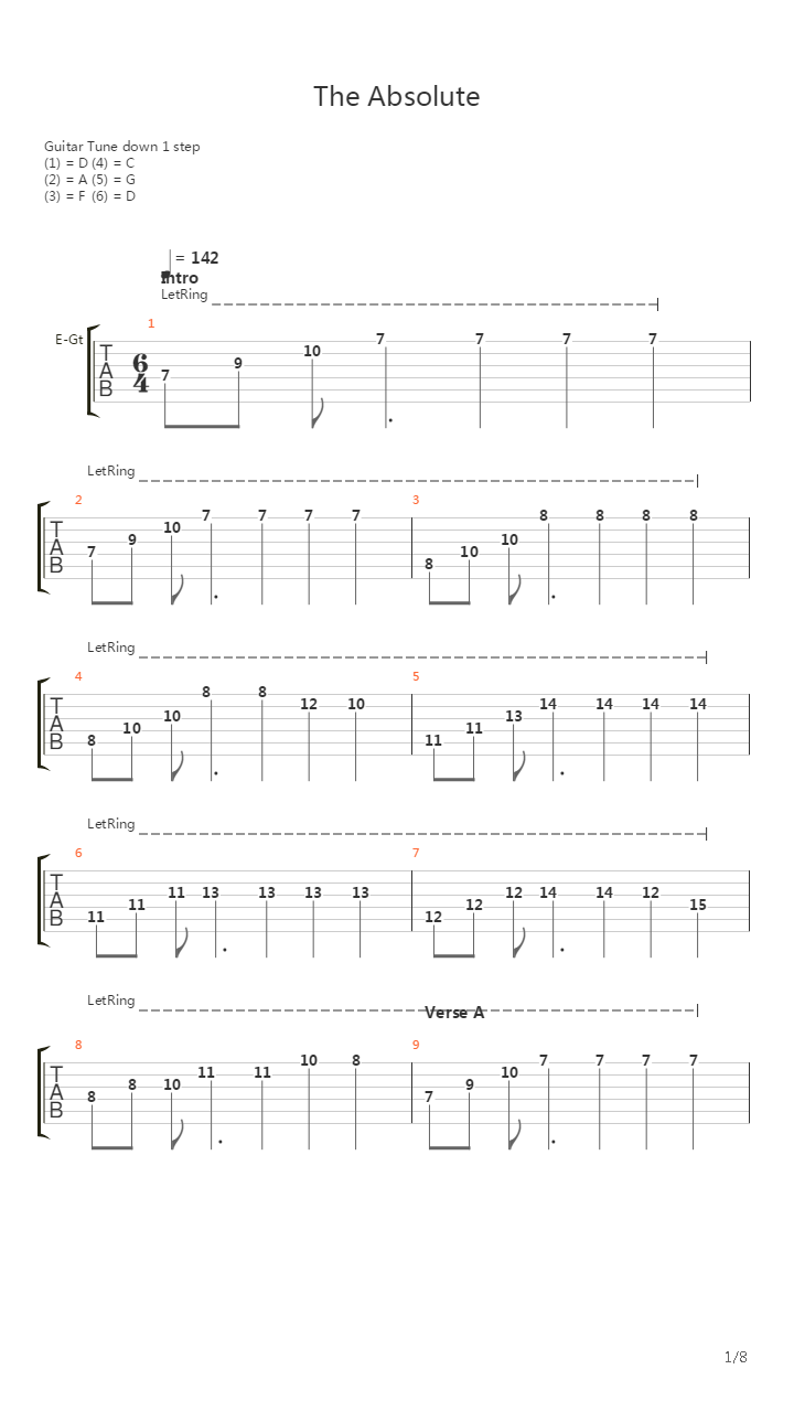 The Absolute吉他谱