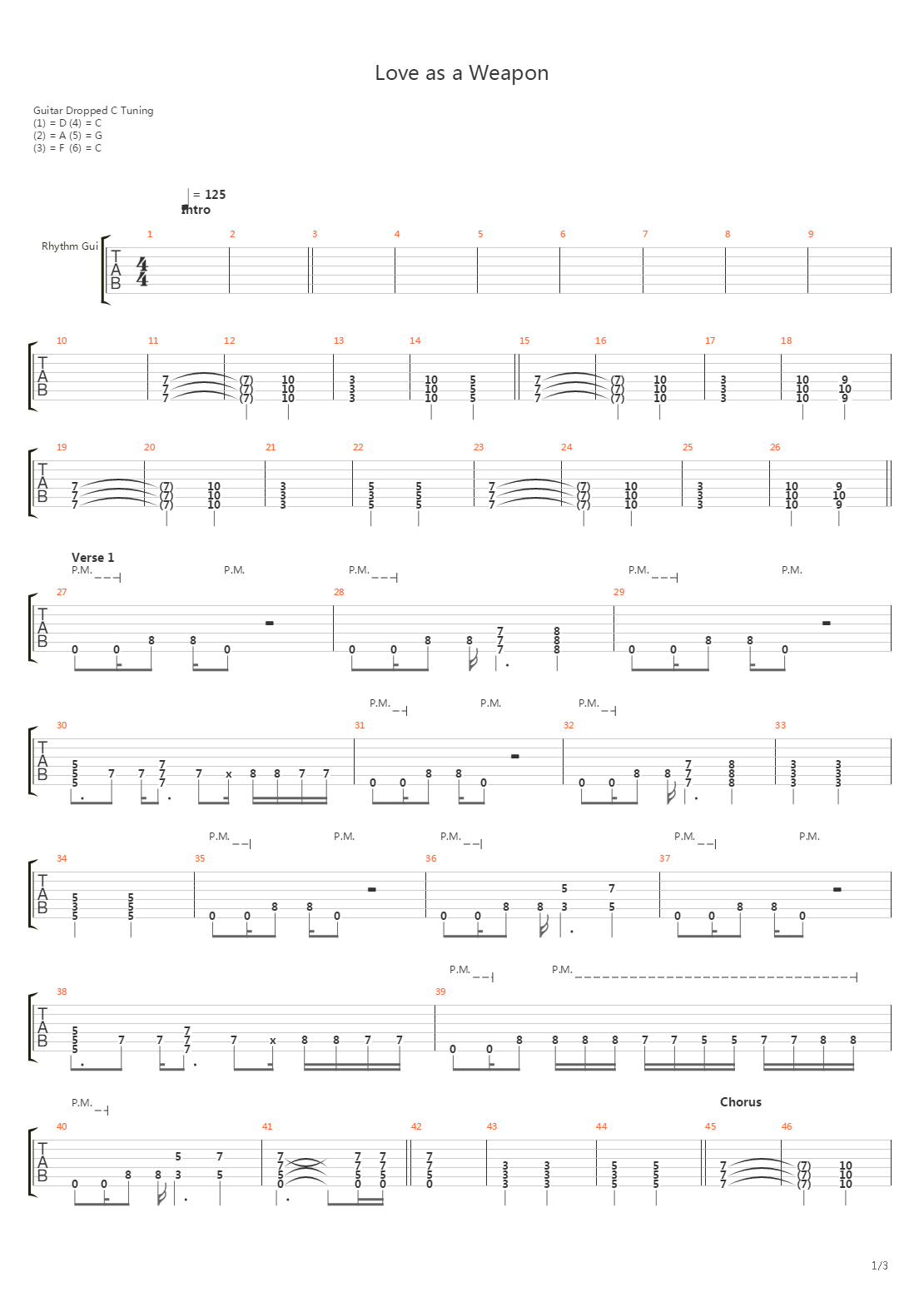 Love As A Weapon吉他谱