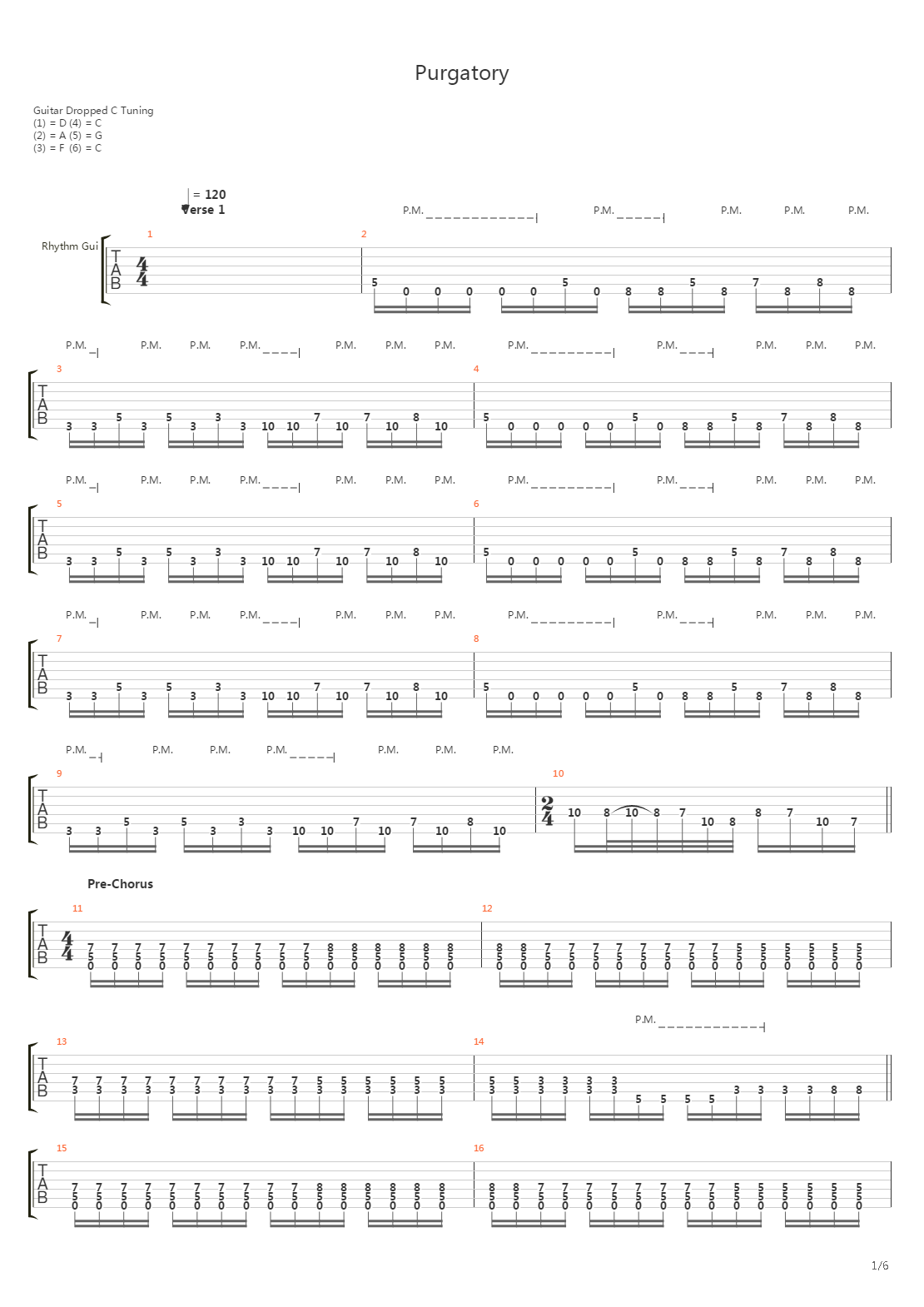 Purgatory吉他谱