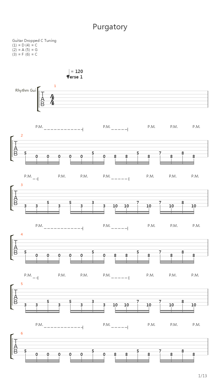 Purgatory吉他谱