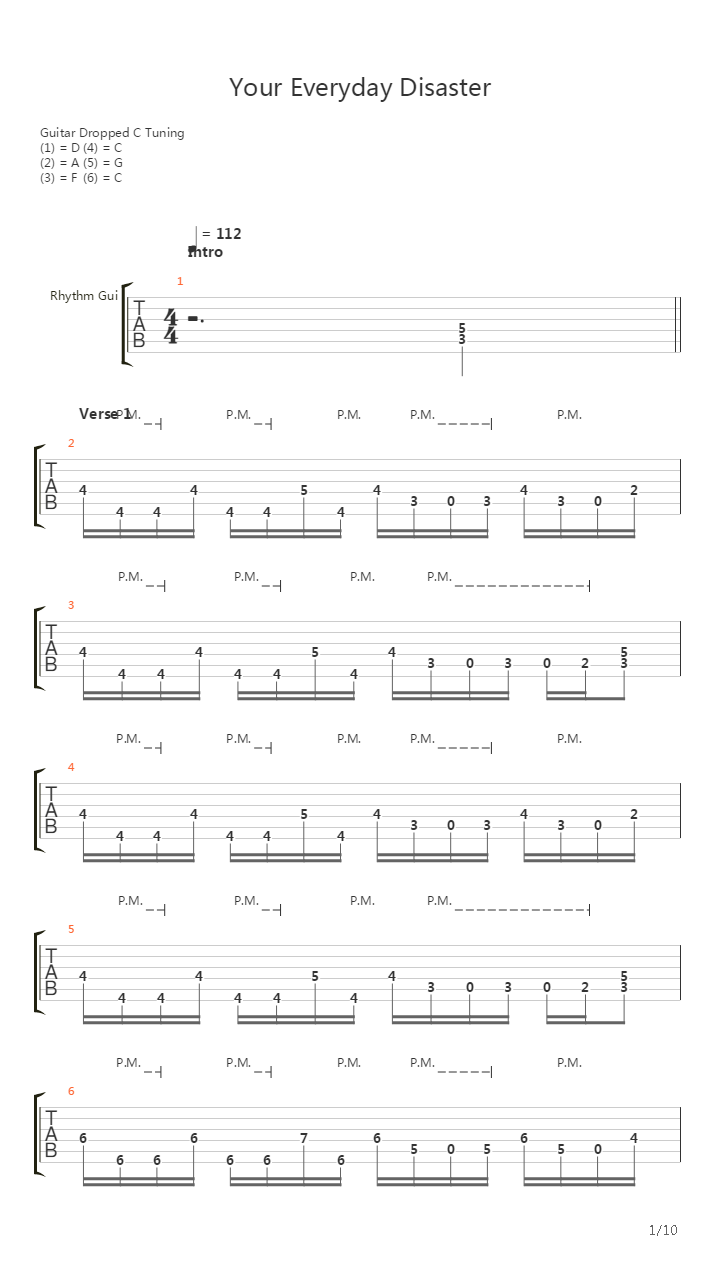 Your Everyday Disaster吉他谱