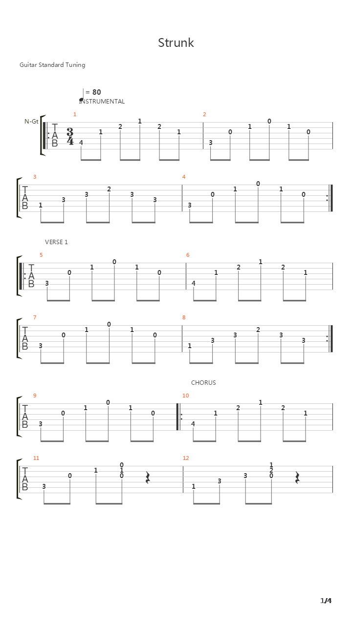 Strunk吉他谱