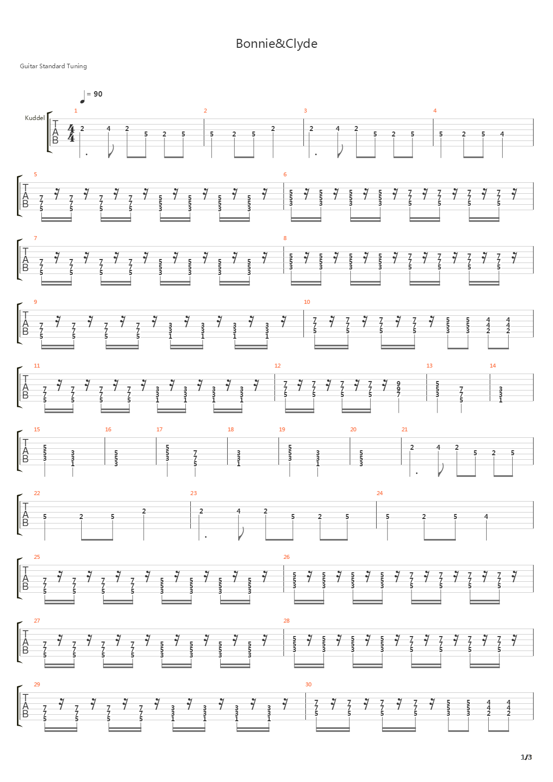 Bonnie Und Clyde吉他谱