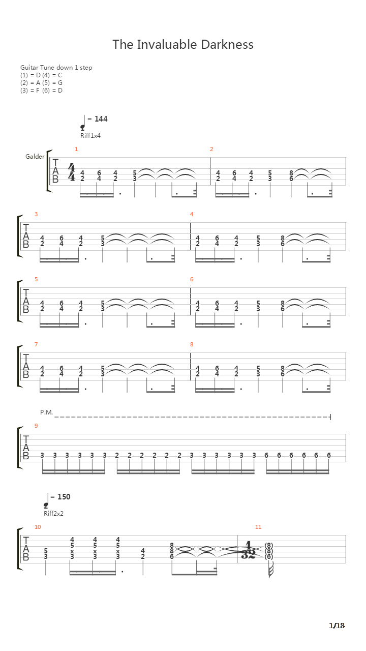 The Invaluable Darkness吉他谱