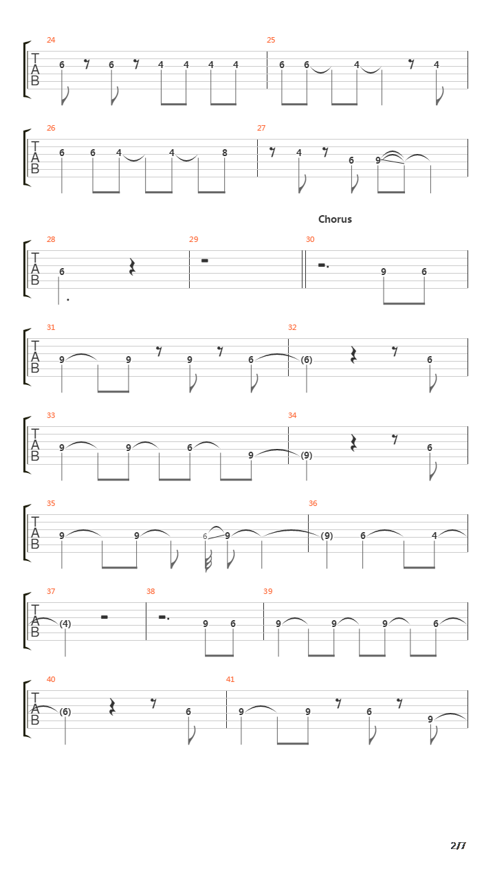 Sky Starts Falling吉他谱