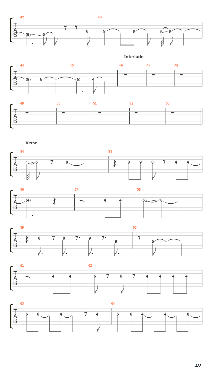 Sky Starts Falling吉他谱