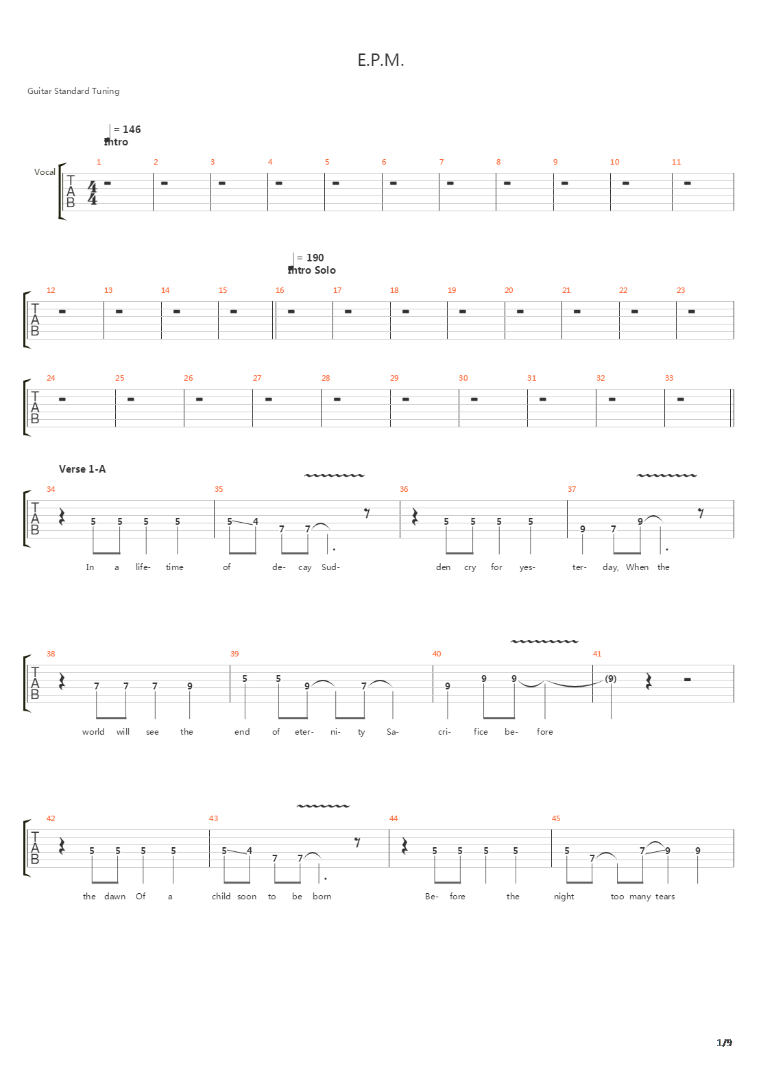 Epm吉他谱