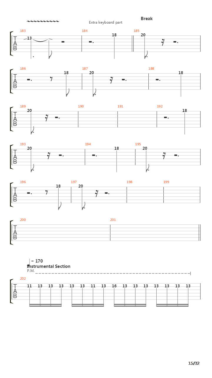 Through The Fire And Flames吉他谱