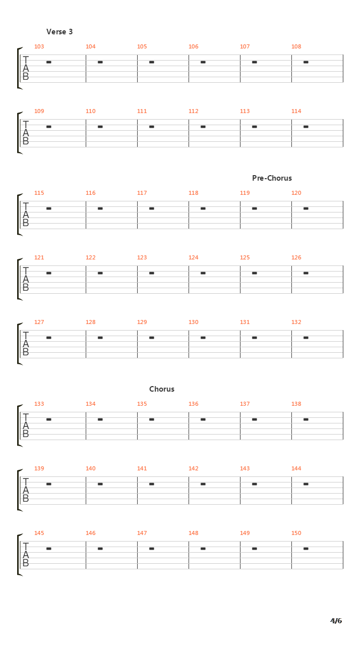 War吉他谱