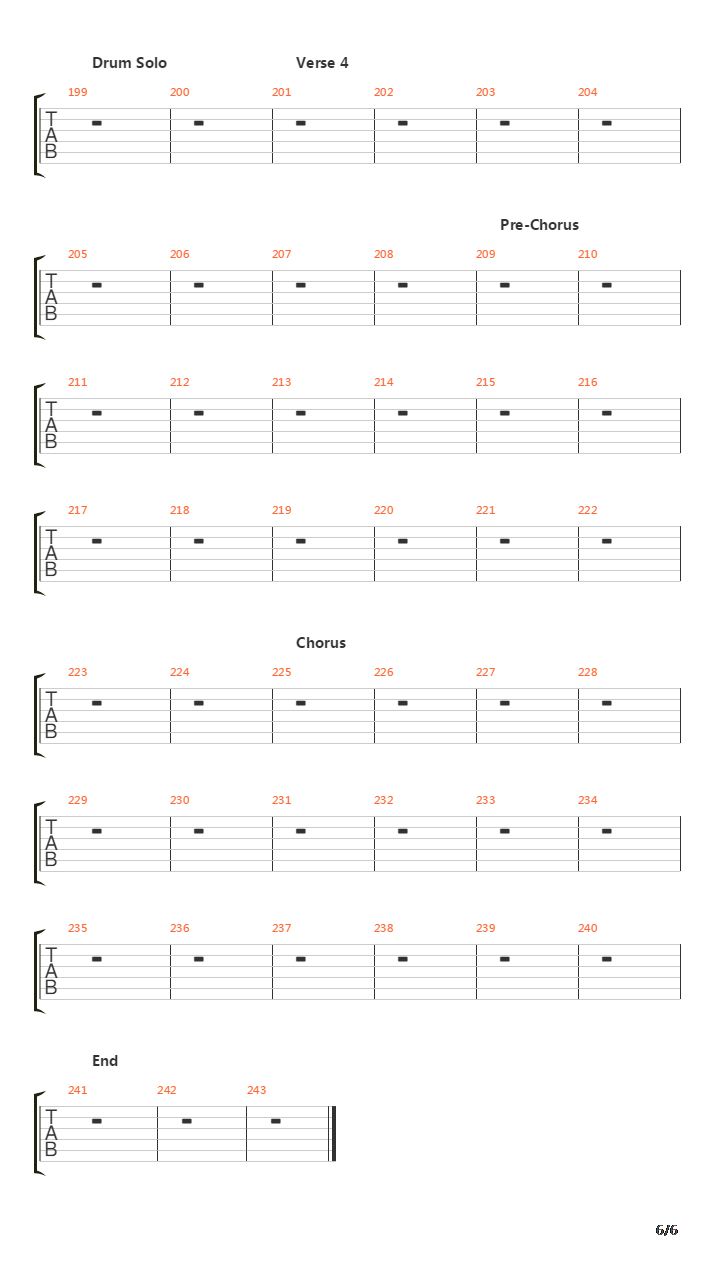 War吉他谱