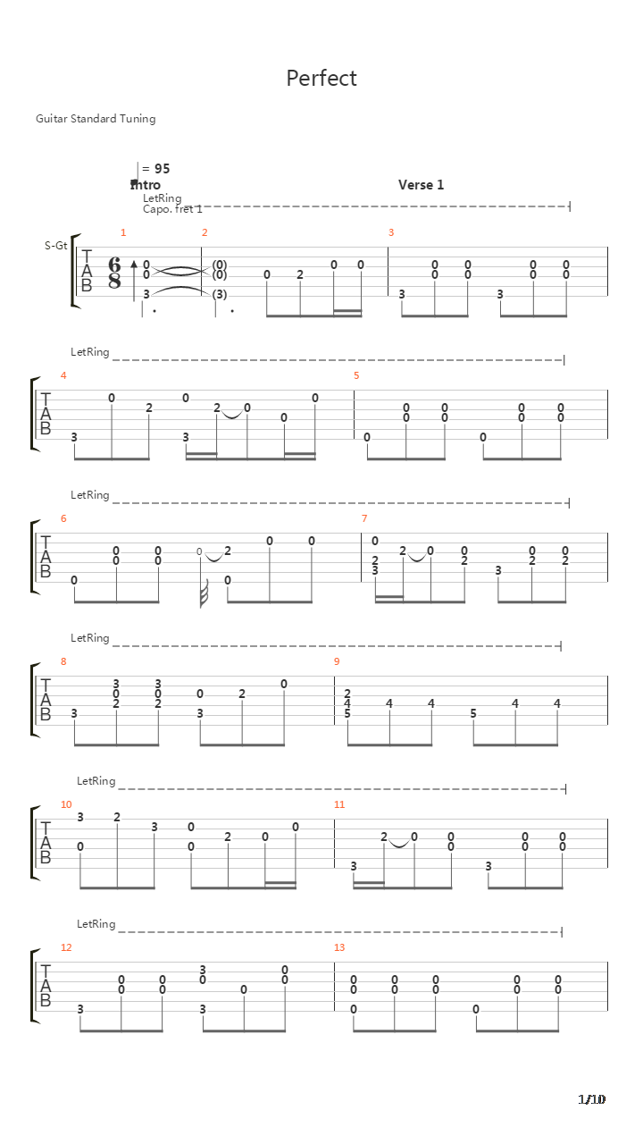 Perfect吉他谱