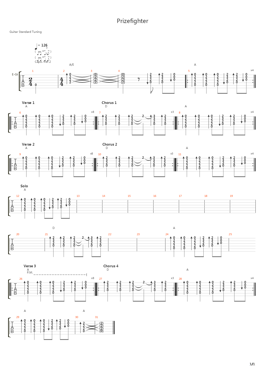 Prizefighter吉他谱