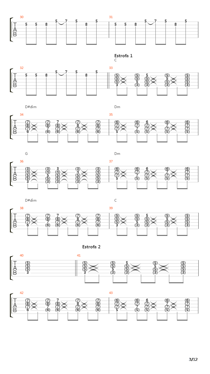 Segundo Tema吉他谱