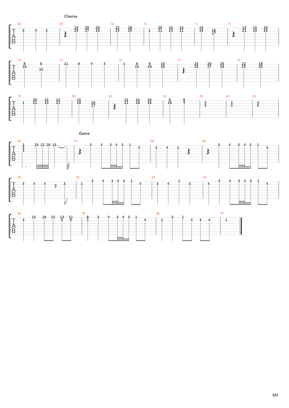 Linger吉他谱