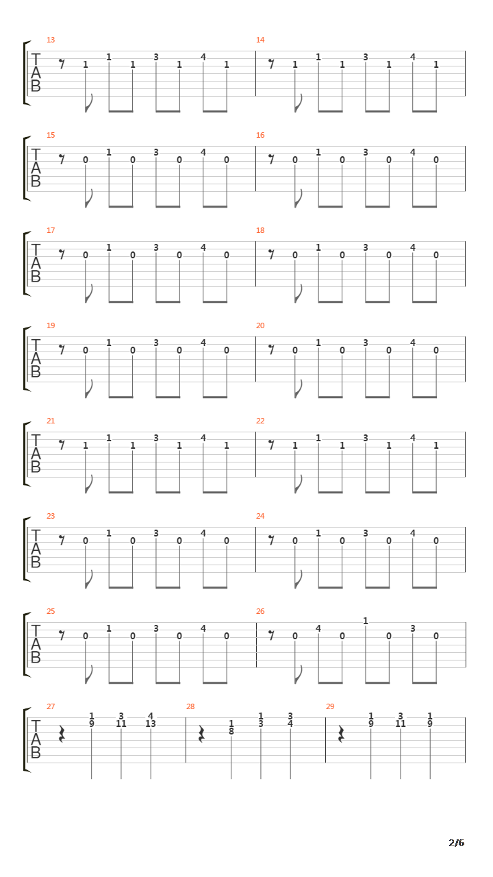 Linger吉他谱