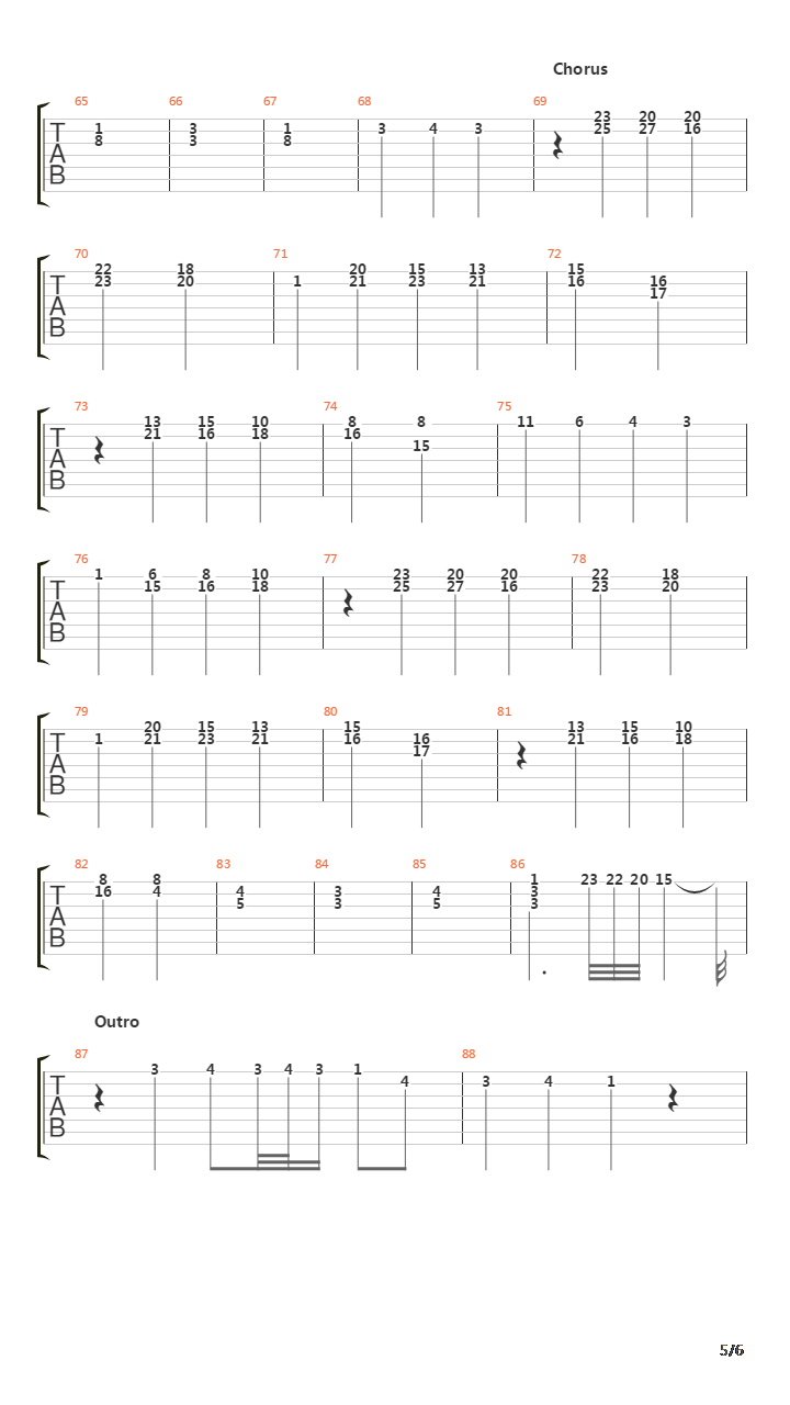 Linger吉他谱