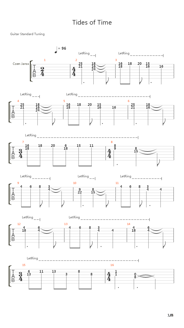 Tides Of Time吉他谱