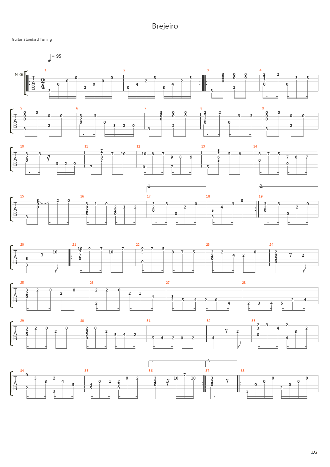 Brejeiro吉他谱