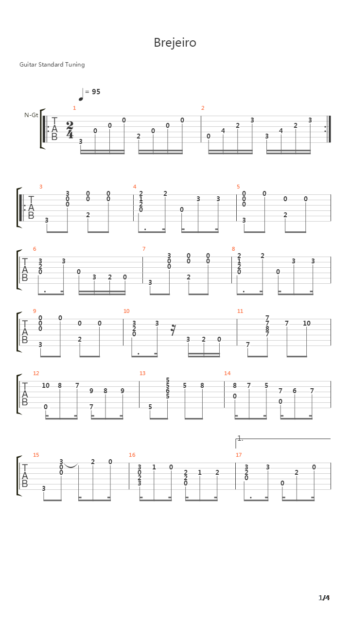 Brejeiro吉他谱