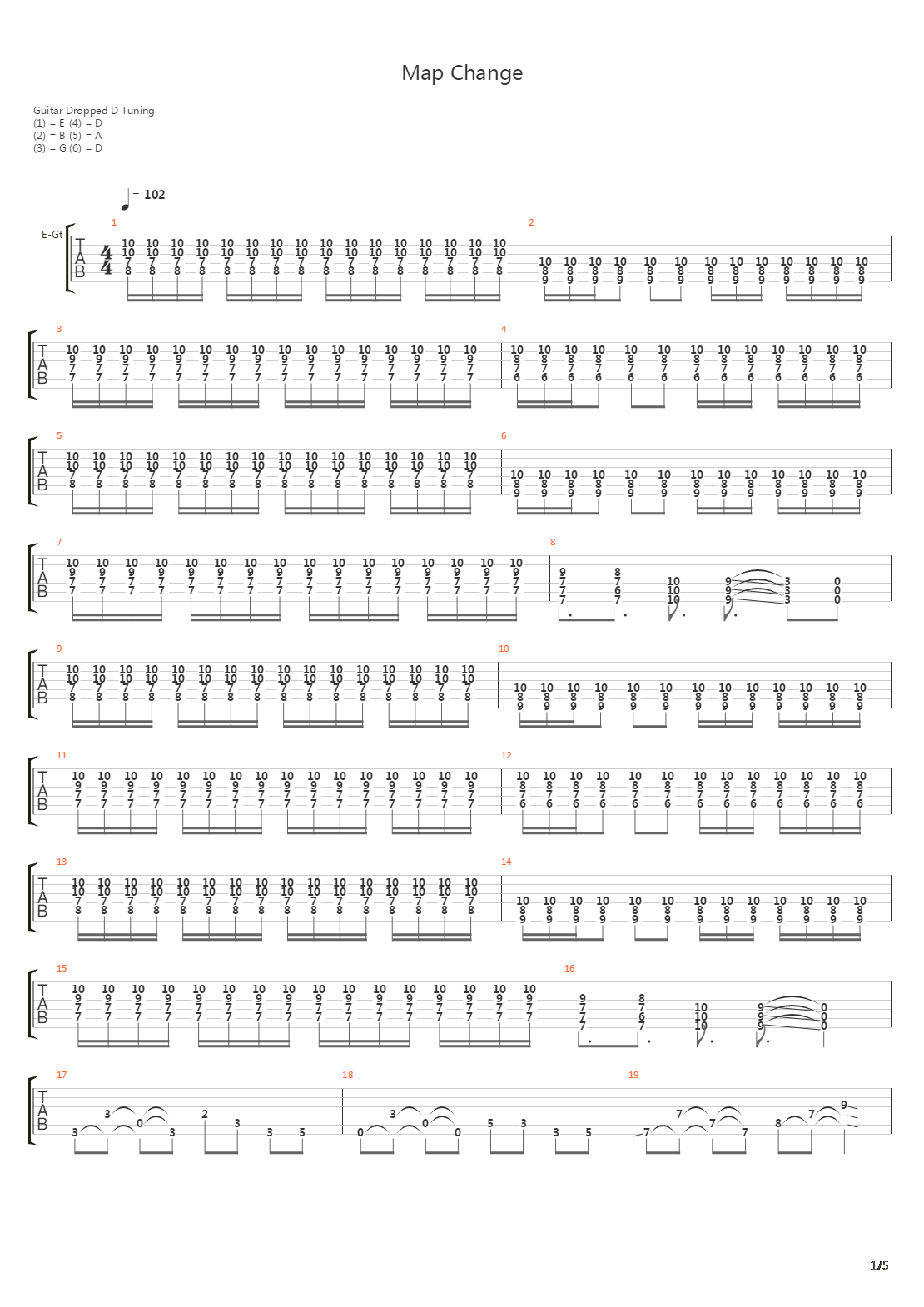 Map Change吉他谱