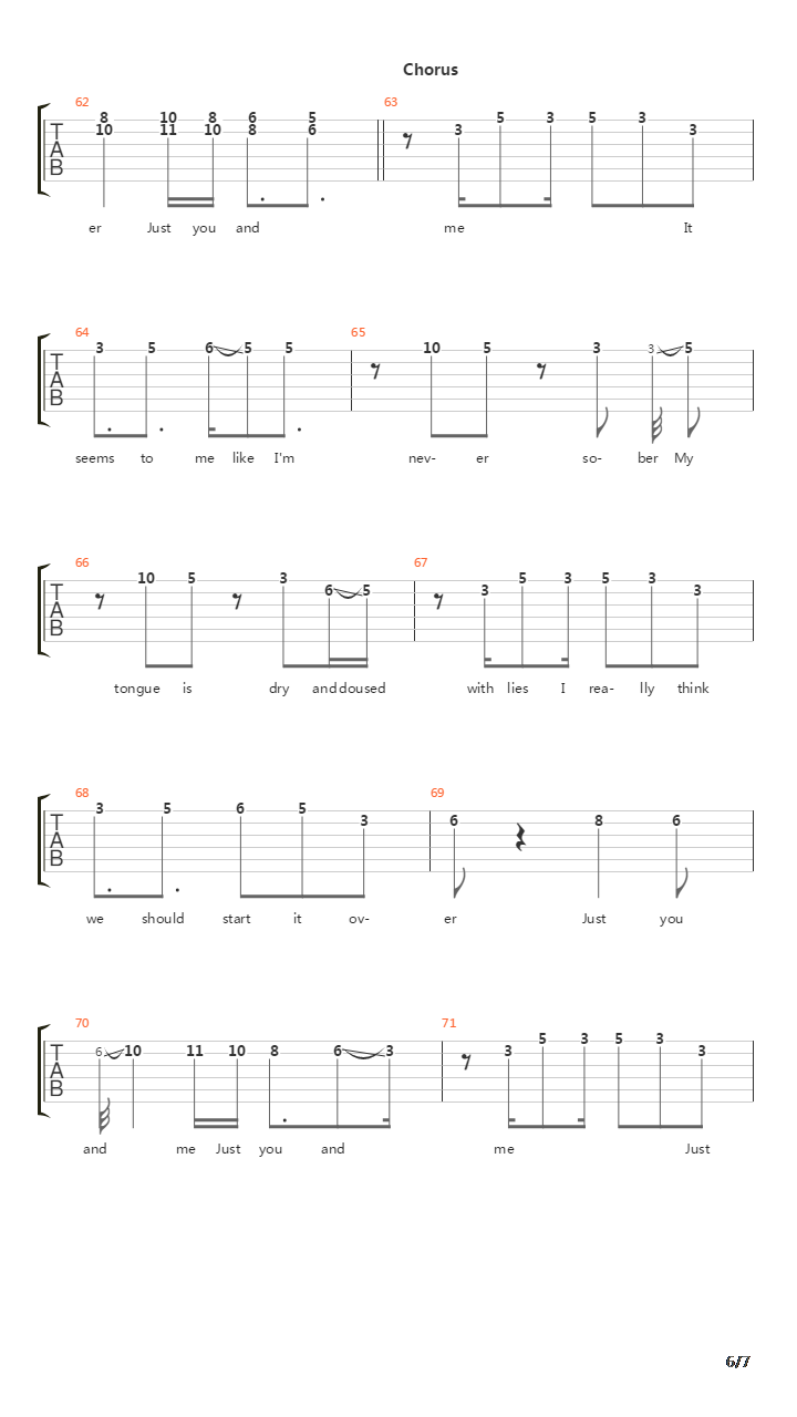 Two Letter Sins吉他谱